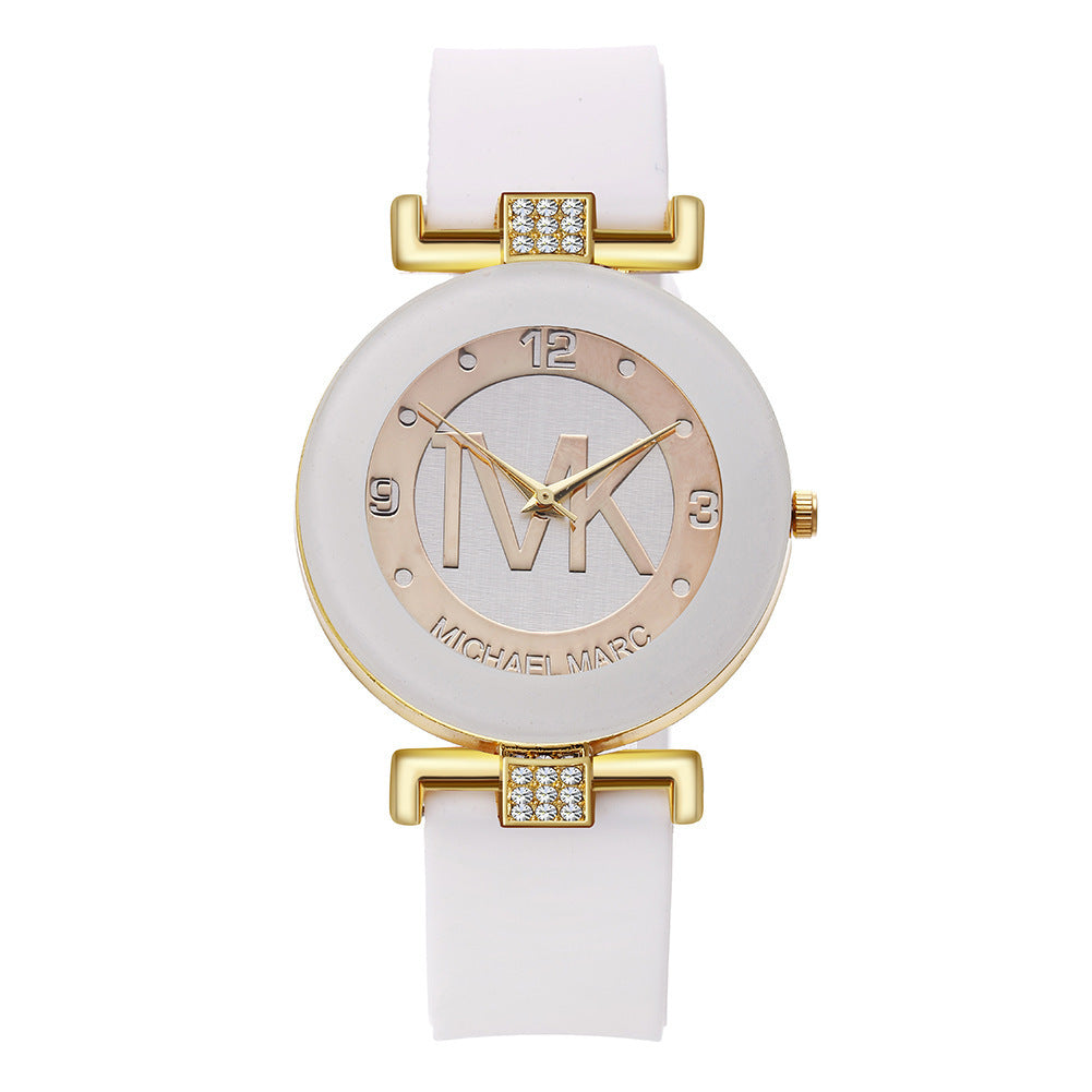 Fashion Women's Diamond Silicone Strap Quartz Watch - My Store