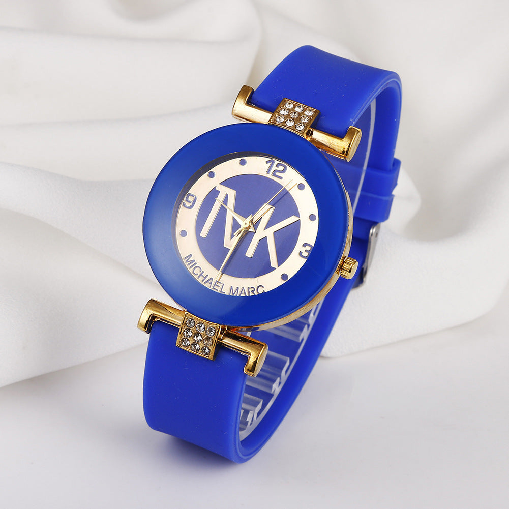 Fashion Women's Diamond Silicone Strap Quartz Watch - My Store