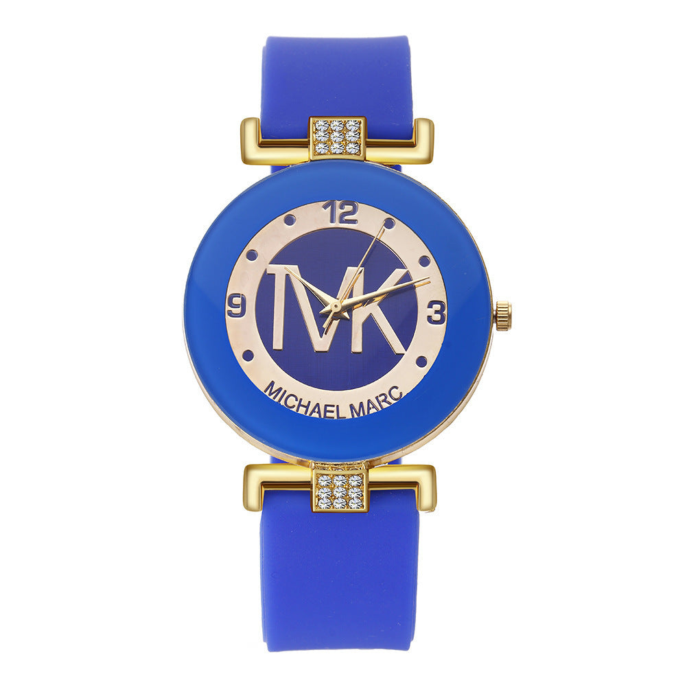 Fashion Women's Diamond Silicone Strap Quartz Watch - My Store