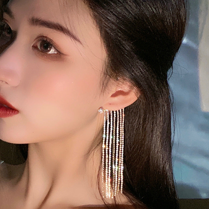 Fashionable And Simple Long Tassel Earrings - Style Street Shopping